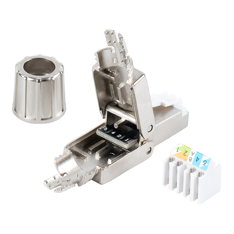 Cat6A ขั้วต่อ RJ45 โดยไม่ต้องใช้เครื่องมือป้องกัน RJ-G40S-1-C6A Cat6A ขั้วต่อ RJ45 โดยไม่ต้องใช้เครื่องมือป้องกัน RJ-G40S-1-C6A