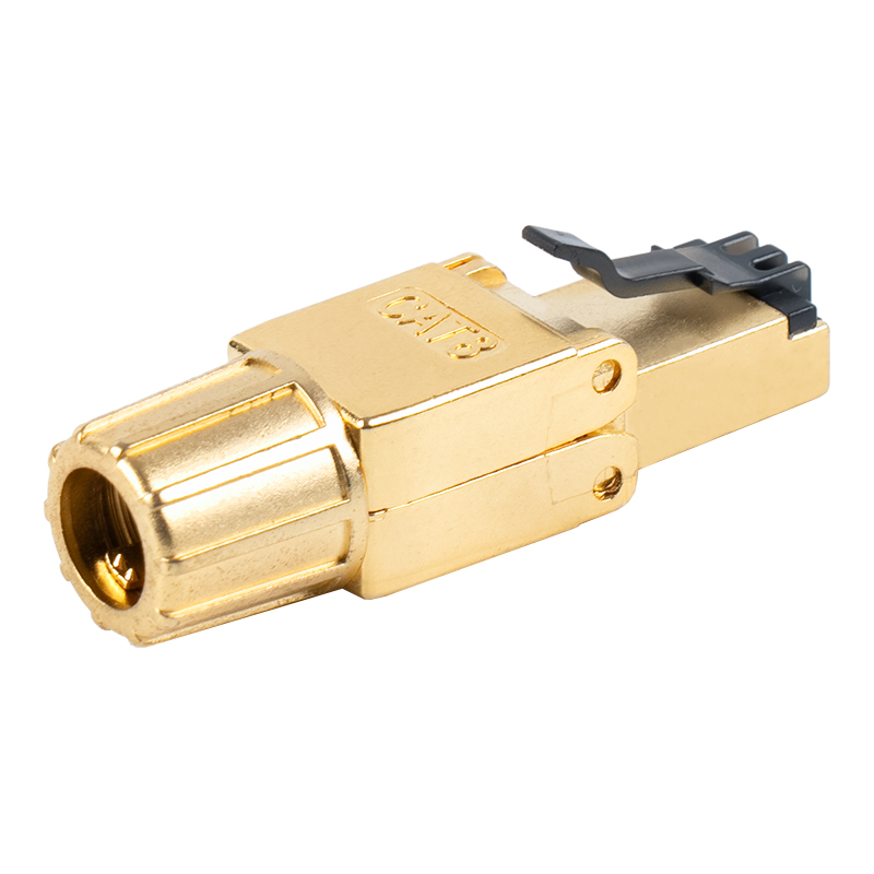 หัวเข็มขัดโลหะป้องกัน Cat8 ตัวเชื่อมต่อ RJ45 แบบไม่มีเครื่องมือ RJ-G40S-2-C8 หัวเข็มขัดโลหะป้องกัน Cat8 ตัวเชื่อมต่อ RJ45 แบบไม่มีเครื่องมือ RJ-G40S-2-C8
