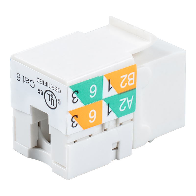 Cat6 แจ๊กแบบกุญแจ 90° แบบไม่ชีลด์ (สายไฟอเนกประสงค์) SM-2081D8C6