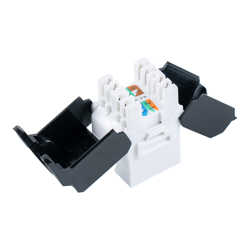 Cat6 แจ็คโมดูลาร์แบบไม่ต้องใช้เครื่องมือ 180° ที่ไม่มีการหุ้ม (แบบเปิดพลิก) SM-2336H8C6 Cat6 แจ็คโมดูลาร์แบบไม่ต้องใช้เครื่องมือ 180° ที่ไม่มีการหุ้ม (แบบเปิดพลิก) SM-2336H8C6