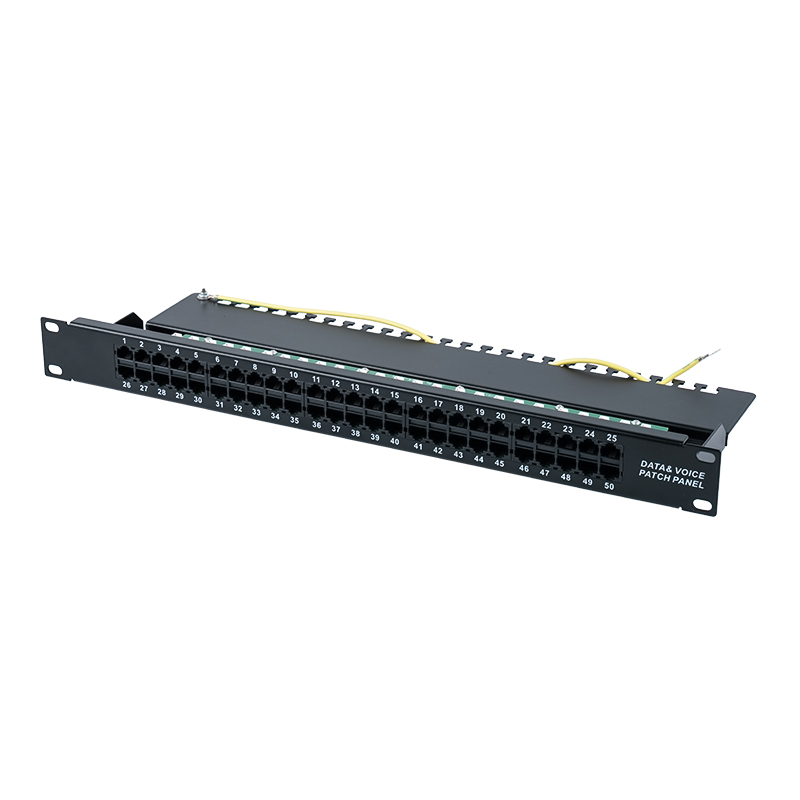 หมวดหมู่ 3 แผงแพทช์เสียง 19 นิ้ว 1U 8P 8C 50 พอร์ต (KRONE IDC) SP-3208K50-C3