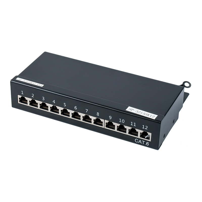 แผงแพทช์ 12 พอร์ตป้องกันประเภท 6 1U SP-3215SK12-C6