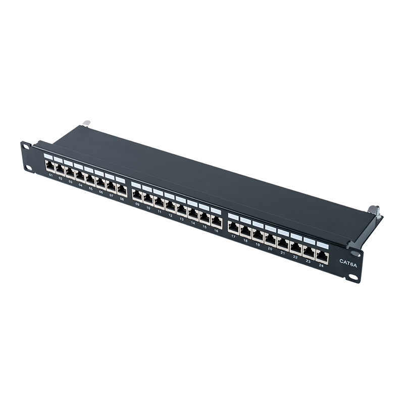 หมวดหมู่ 6 แผงแพทช์ 24 พอร์ตป้องกัน 1U ขนาด 19 นิ้ว SP-3217SK24-C6A