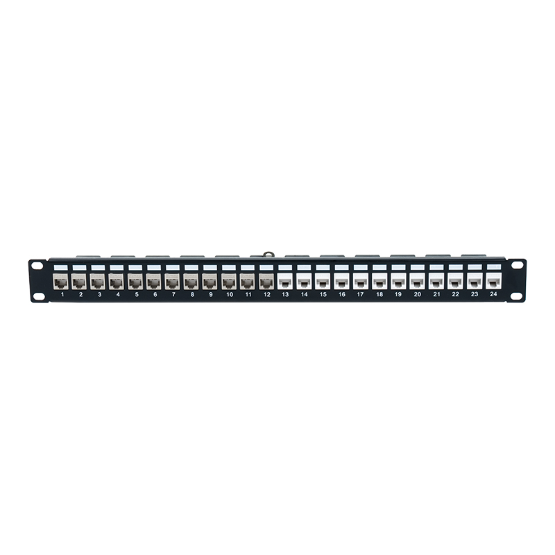 แผงแพทช์ป้องกัน 1U 24 พอร์ตขนาด 19 นิ้ว (พร้อมโมดูล C6A) SP-3246S-24P