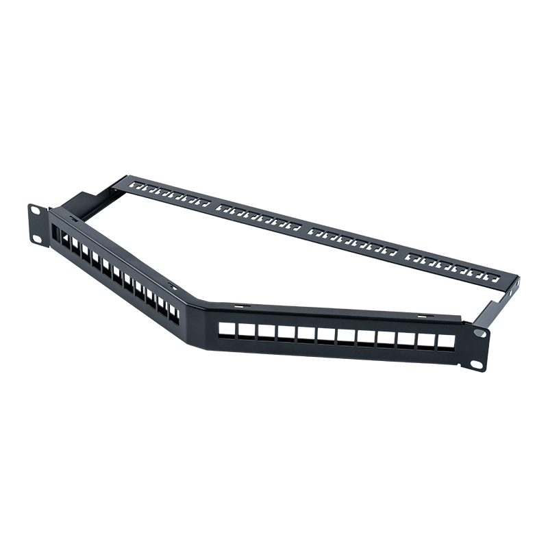 ชั้นวางเปล่ามีฉนวนหุ้ม 1U 24 พอร์ตขนาด 19 นิ้ว (พับได้) SP-3312S-24P