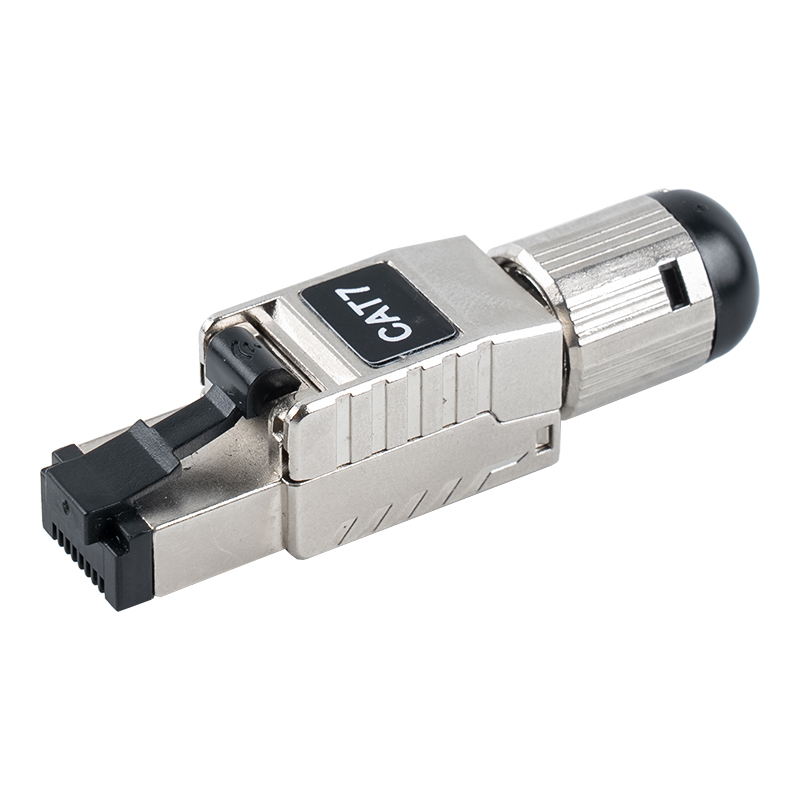ขั้วต่อ RJ45 โดยไม่ต้องใช้เครื่องมือป้องกัน Cat7 (พร้อมคลิปสปริงพลาสติกสีดำ) RJ-G60S-1-C7 ขั้วต่อ RJ45 โดยไม่ต้องใช้เครื่องมือป้องกัน Cat7 (พร้อมคลิปสปริงพลาสติกสีดำ) RJ-G60S-1-C7