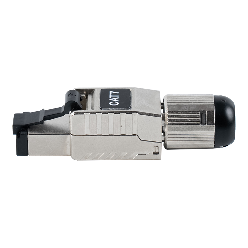 ขั้วต่อ RJ45 โดยไม่ต้องใช้เครื่องมือป้องกัน Cat7 (พร้อมคลิปสปริงพลาสติกสีดำ) RJ-G60S-1-C7 ขั้วต่อ RJ45 โดยไม่ต้องใช้เครื่องมือป้องกัน Cat7 (พร้อมคลิปสปริงพลาสติกสีดำ) RJ-G60S-1-C7